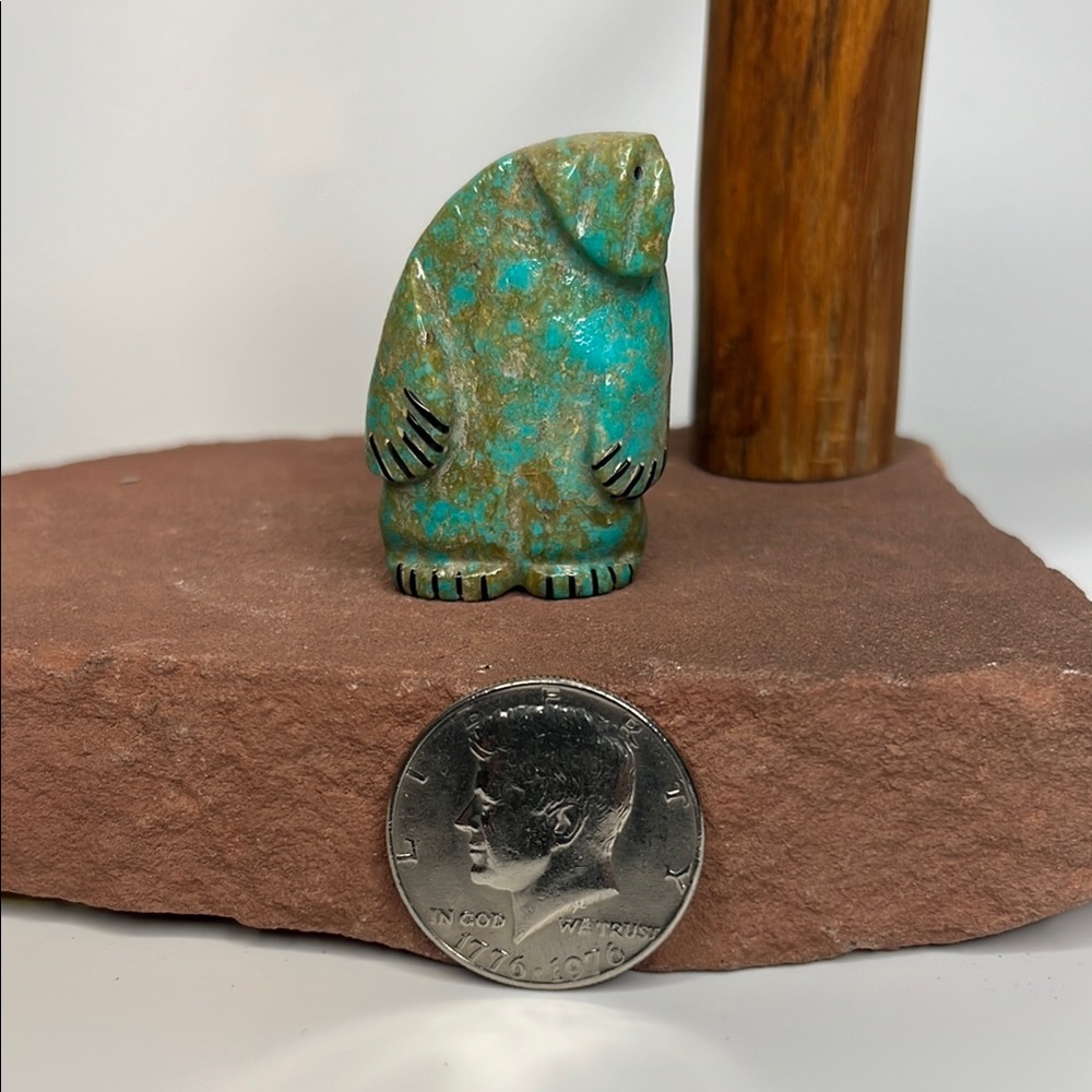 Turquoise Bear Figurine